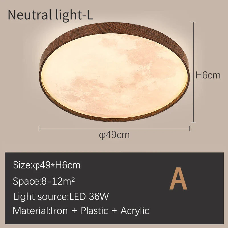 Plafonnier LED Moderne à Intensité Réglable.
