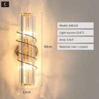 Applique murale en cristal de luxe et lumière