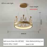 Lustre Moderne Couronne en Cristal pour Salle à Manger et Salon