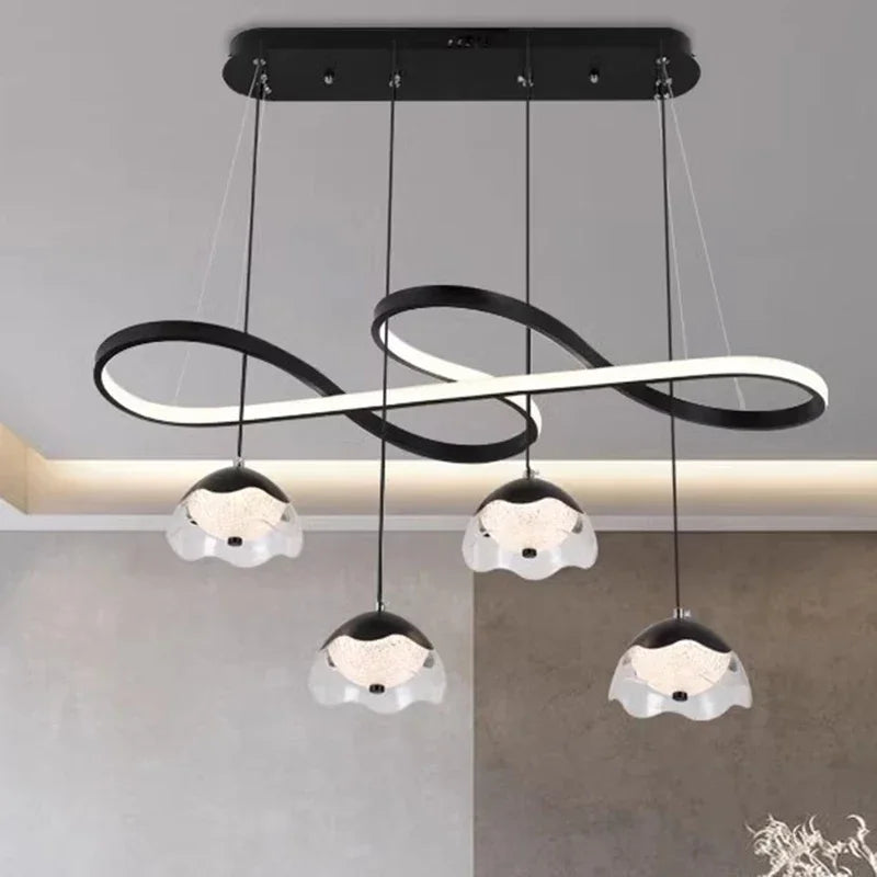 Lustre LED moderne pour éclairage intérieur suspendu