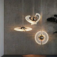 Plafond LED nordique en cristal : suspension lumineuse pour un éclairage élégant
