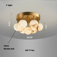 Pingpong World G9 LED Collection - Lustre en marbre suspendu