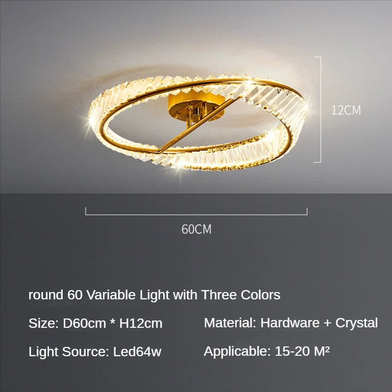 Plafonnier Luxe Cristal LED Intérieur