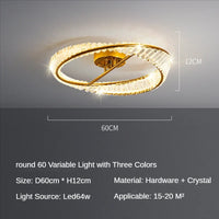 Plafonnier Luxe Cristal LED Intérieur