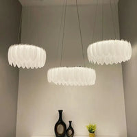 Lustre LED nordique en verre cristal et plumes décoratif d'intérieur - Collection Luxe