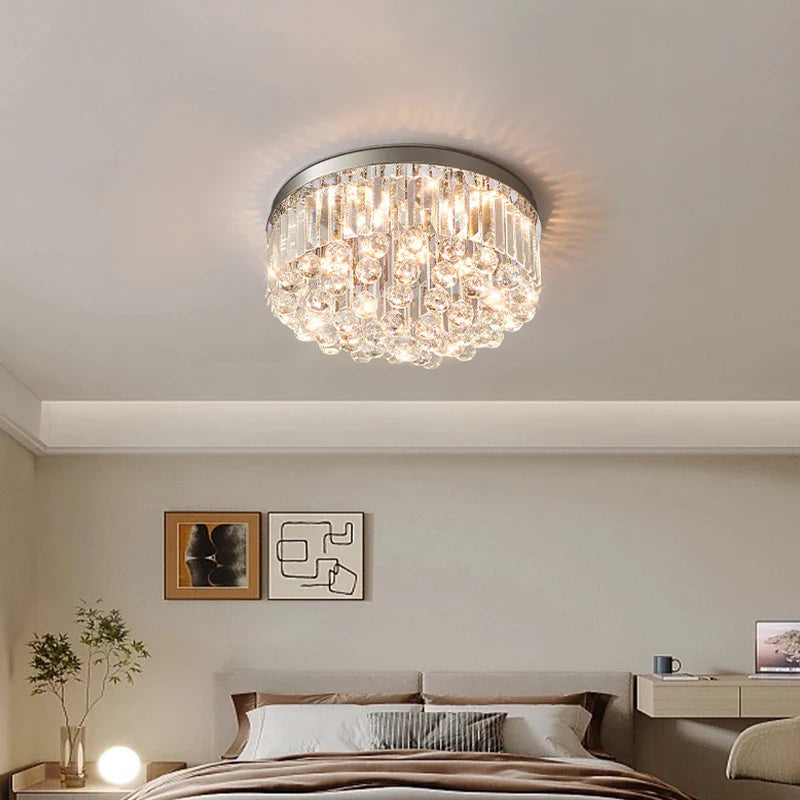 Plafonnier LED de luxe en cristal pur