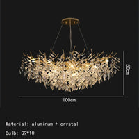 Applique murale LED en cristal et aluminium doré - Nouveauté Art Déco