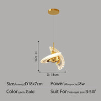 Lustre de luxe moderne à tête unique