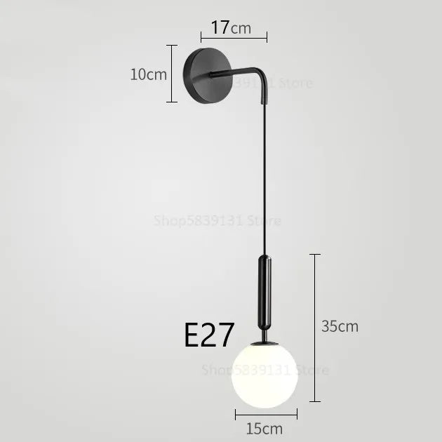 Applique murale LED en verre - Style minimaliste
