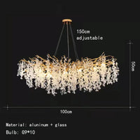 Applique murale LED en cristal et aluminium doré - Nouveauté Art Déco