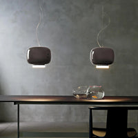 Suspension LED en verre au design scandinave contemporain