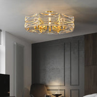 Lustre Nordique en Cuivre LED Surface Moderne et Luxueux