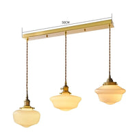 Suspension LED verre blanc.