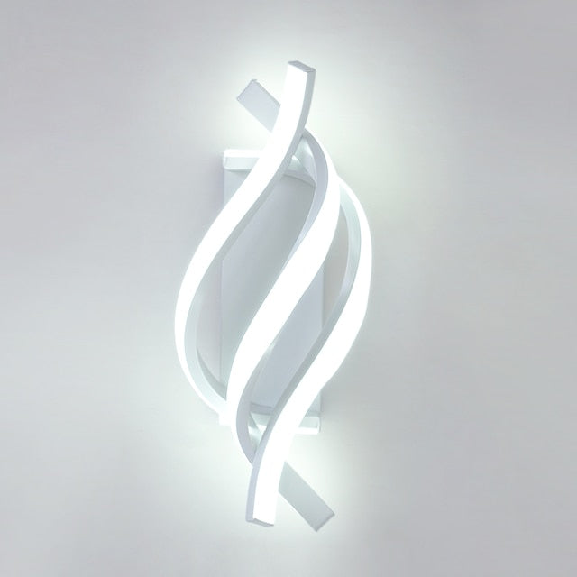 Applique murale LED en spirale d'aluminium - Style Psalm