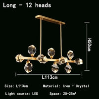 Lustre Nordique LED en Cristal pour Décoration Intérieure - Élégance Scandinave