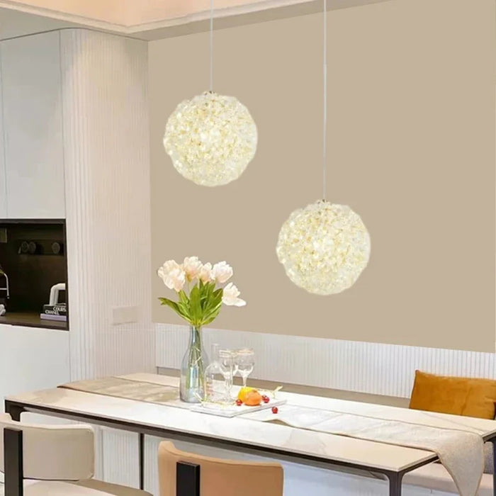 Lustre Boule de Cristal Artistique de Luxe Moderne