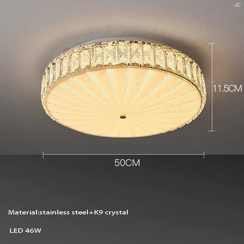 Plafonnier LED de luxe en cristal et design moderne - Édition 2024