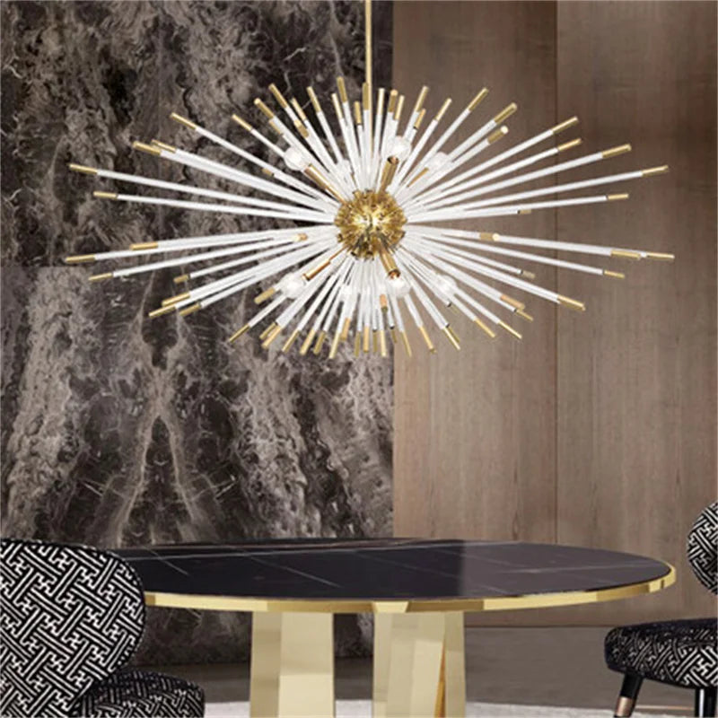 Lustre de Luxe Nouveau : Design Cristal Pissenlit LED Suspendu