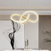 Lustre LED Design Moderne Doré - Luxe et Élégance