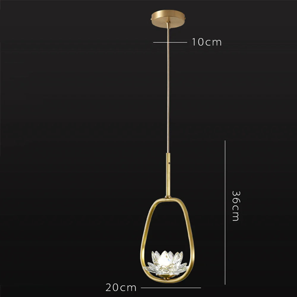 Suspension LED en cristal Zen Glam