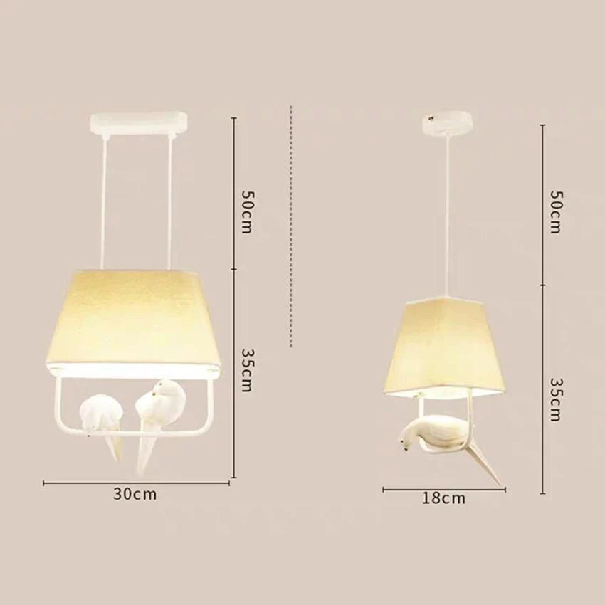 Lustre japonais "Oiseau en suspension"