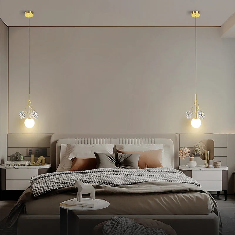 Suspension LED en cristal nordique, design décoratif