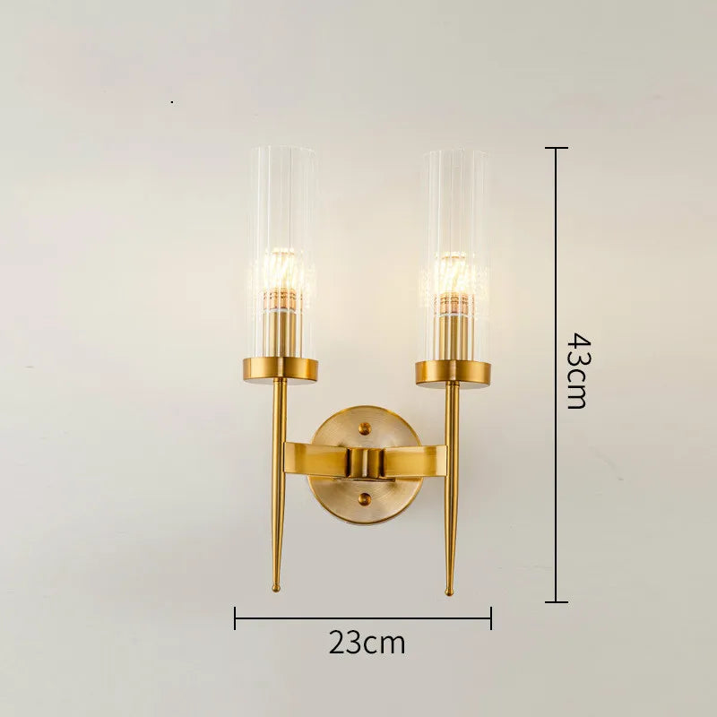 Lustre Noble en Métal Or et Verre LED