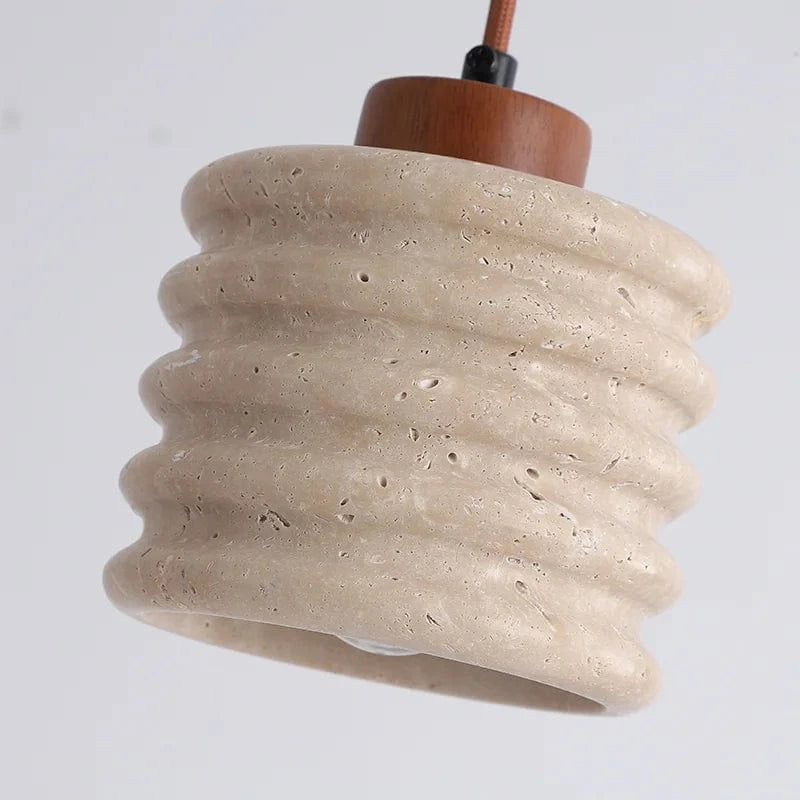 Suspension LED en pierre naturelle vintage