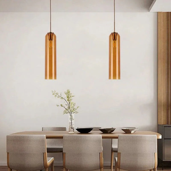 Suspension nordique en verre avec LED