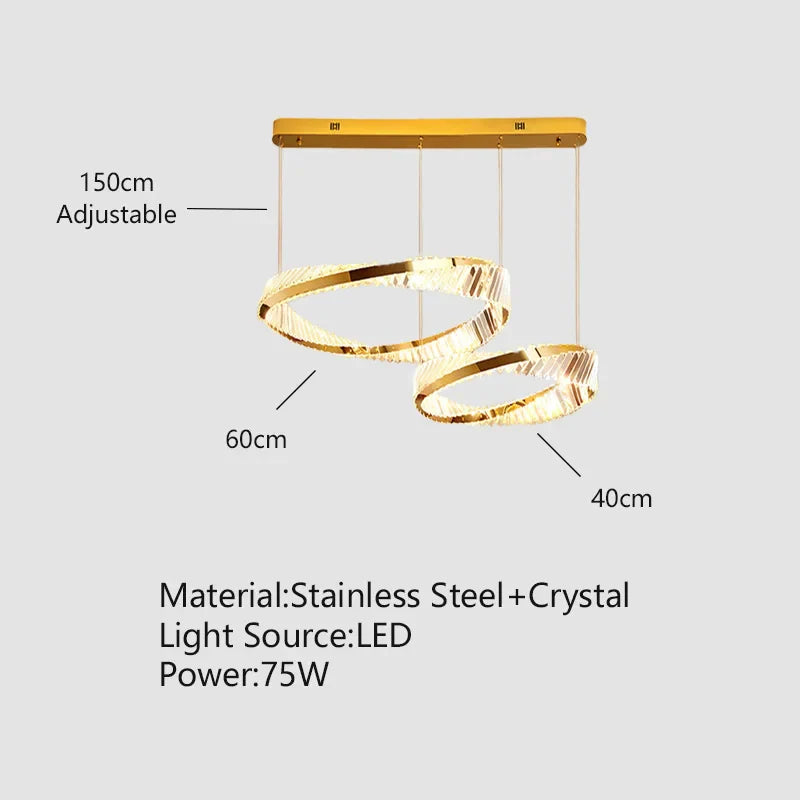 Plafonnier Luxe Doré Cristal