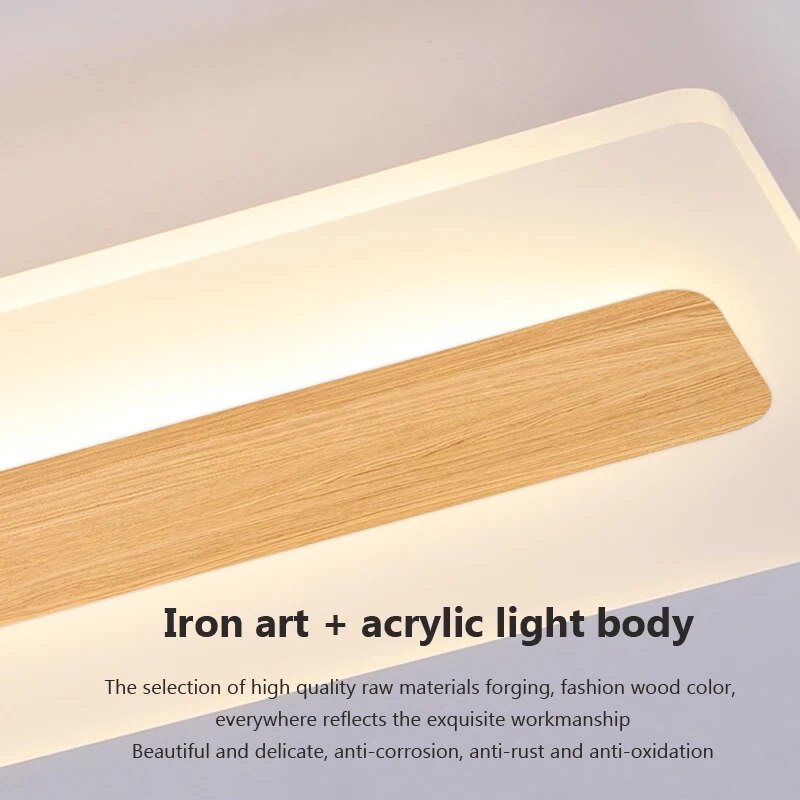 Plafonnier LED en Bois pour une Déco Élégante