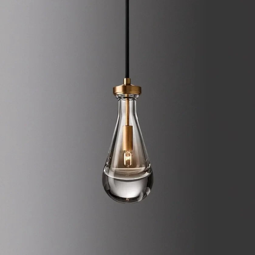Suspensions en verre cristal avec gouttelettes d'eau