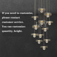 Suspension Lotus Cristal LED Personnalisée