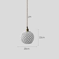 Suspension LED Blanc en Céramique - Style Nordique Moderne - Cuivre Suspension Lampe