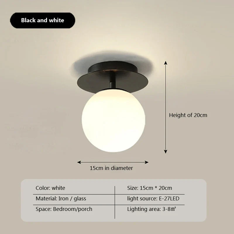 Plafonnier LED en verre - Style Moderne