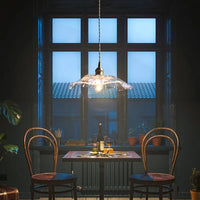 Suspension LED Nordique en Verre Laiton - Fleur Scandinave