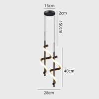 Suspension LED Design Ondulée Polino