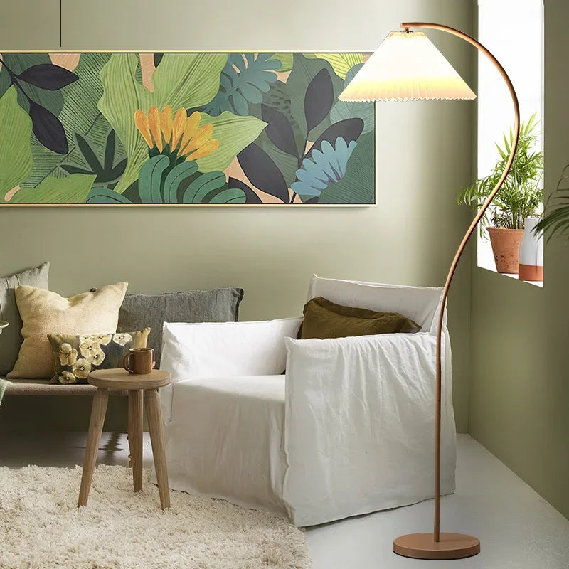 Lampadaire rétro plissé moderne minimaliste Led nordique pour salon et chambre