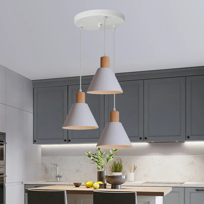 Lampe Suspension LED Nordique Blanc - 1/3 Têtes