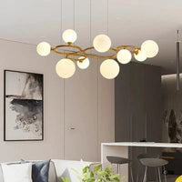 Lampe suspendue d'art en verre fumé de luxe
