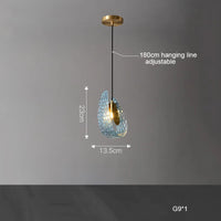 Petite lampe à main en verre moderne de suspension