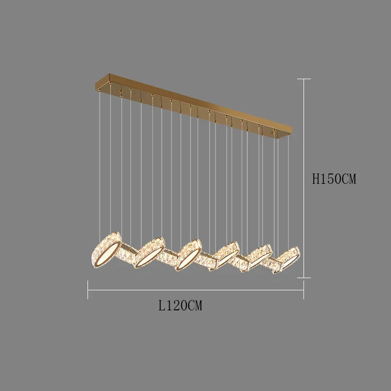 Lustre de maison moderne: Éclairage de plafond LED en cristal