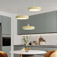 Suspension de luxe moderne dimmable avec abat-jour circulaire en fer - Collection Élégance contemporaine