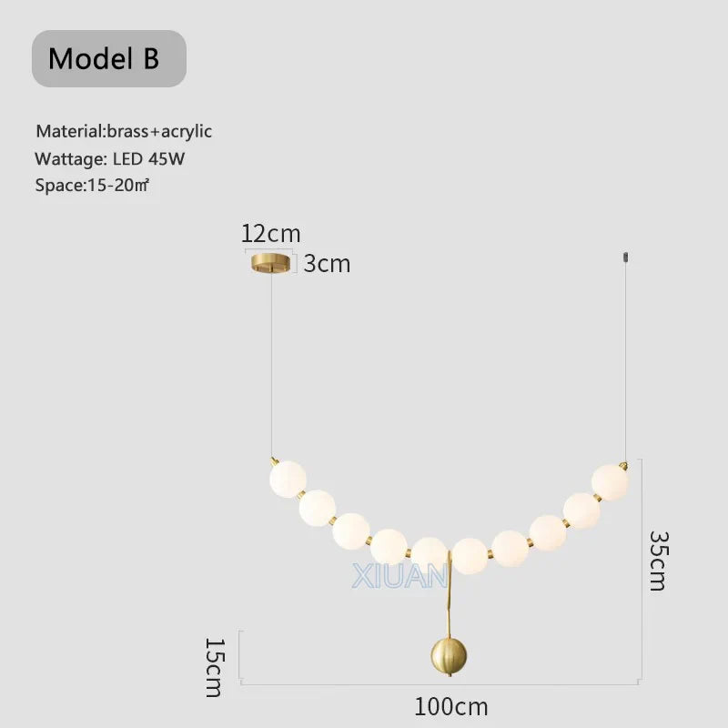 Lustre LED Design Arrondi