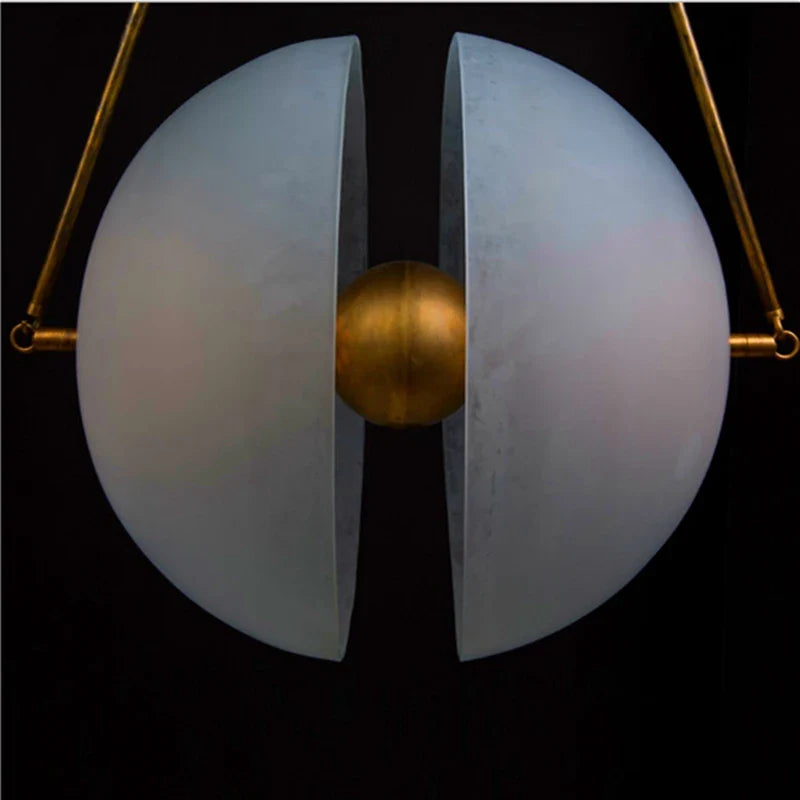 Suspension LED Blanche en Verre Lait