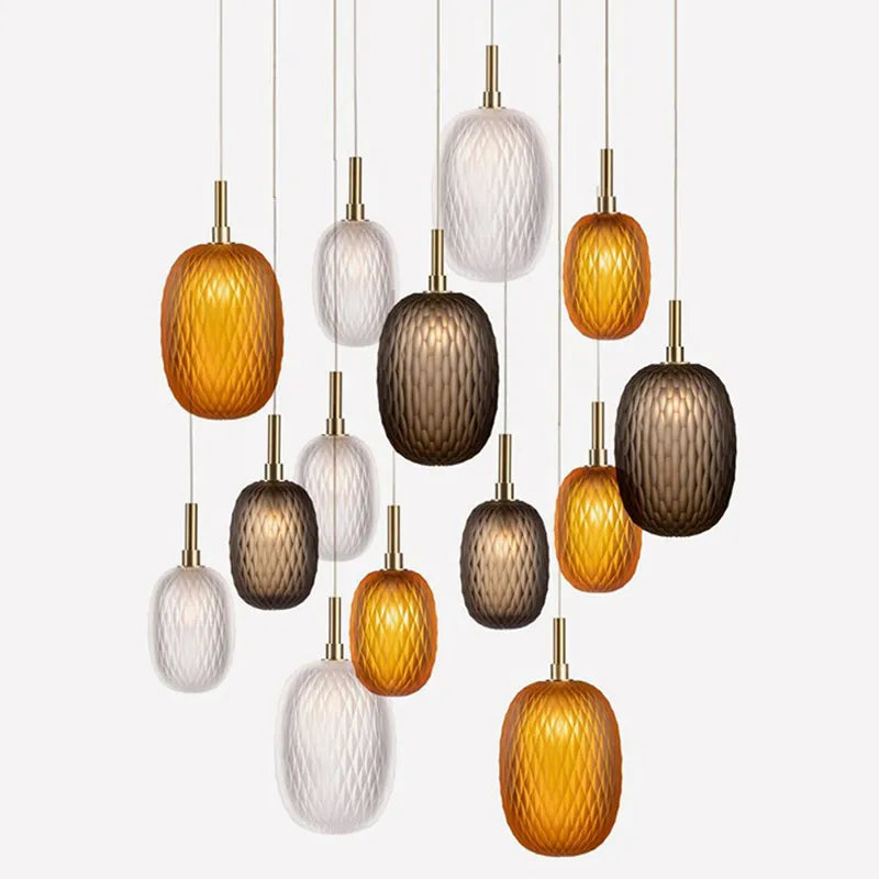 Lampe Suspension Ambre Modernité