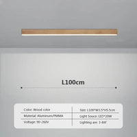 Lustre LED Bois Nordique Minimaliste