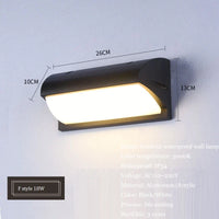 Applique murale LED étanche pour jardin en aluminium