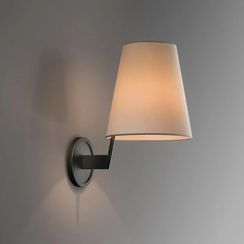 Applique Murale LED de Luxe en Cuivre avec Miroir Tissu