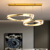 Plafonnier Luxe Doré Cristal